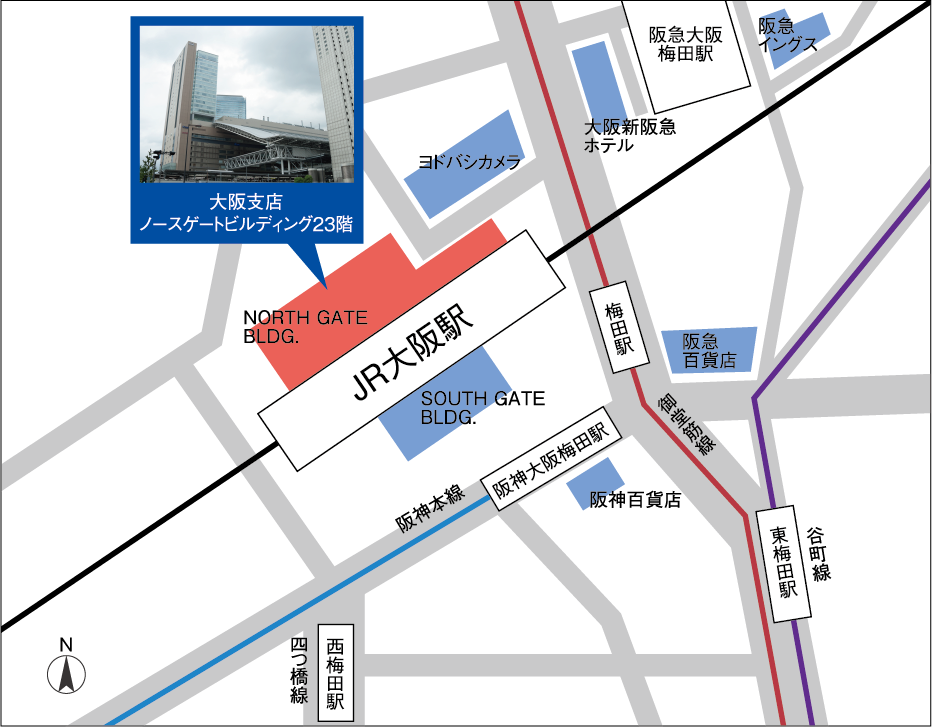 大阪支店地図